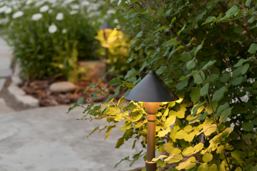 outdoor LED lighting in the garden